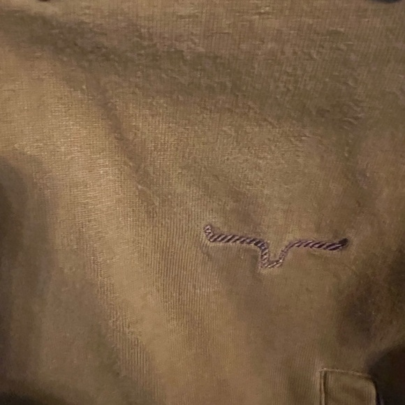 #3128. Kimes Ranch Brown Woman's Hoodie w/Button Detail & Kangaroo Pocket.  Lge - Picture 2 of 10